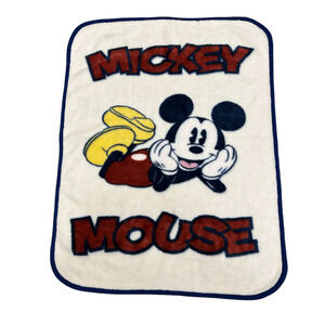 Vintage Mickey Mouse Fleece Blanket 39" x 29"